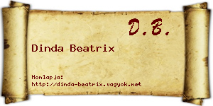 Dinda Beatrix névjegykártya